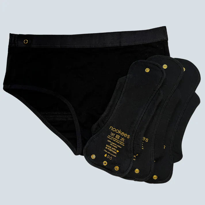 period panty pads in heavy, light and medium absorbency